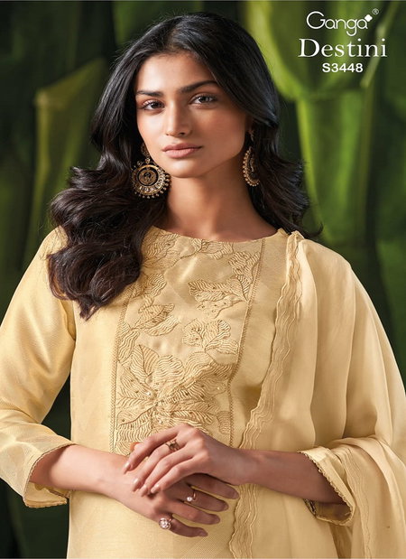 Destini 3448 By Ganga Bemberg Silk Designer Salwar Suit Wholesale Price In Surat