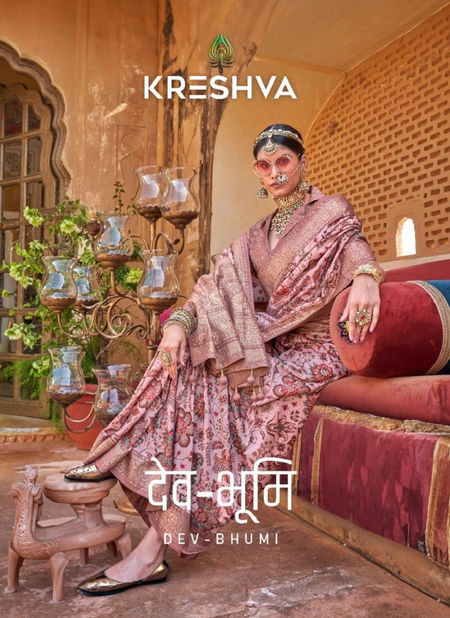 Dev Bhumi By Kreshva Silk Party Wear Sarees Wholesale Online Catalog