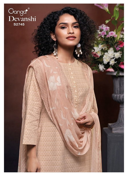 Devanshi 2745 By Ganga Woven Cotton Dress Material Wholesale Price In Surat