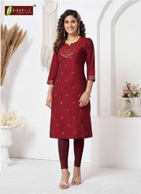 Devki By Hetvi Heavy Rayon Embroidered Kurtis Suppliers In India
 Catalog