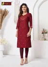 Devki By Hetvi Heavy Rayon Embroidered Kurtis Suppliers In India
