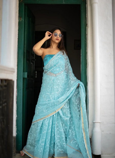 DF 136 Avantika Soft Kota Silk Embroidery Designer Sarees Wholesale Price In Surat