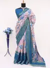 DF 173 Ek Tara Silk Weaving Zari Border Printed Saree Wholesale Shop In Surat