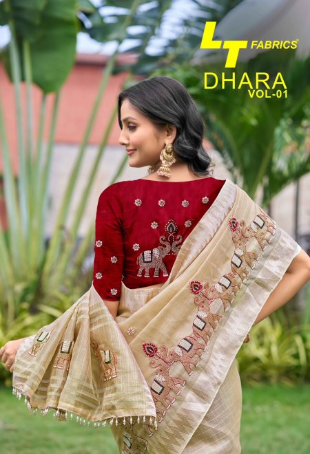 Dhara Vol 1 By Lt Kora Silk Beads Saree 