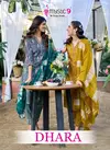 Dhara Vol 1 By Mystic 9 Vertican Printed Kurti With Bottom Dupatta Wholesale Online