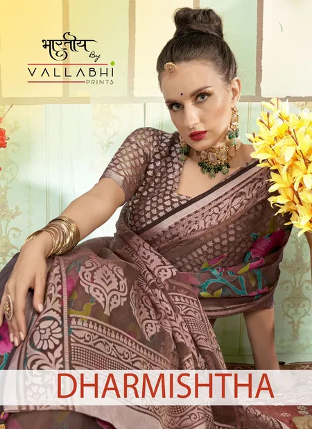 Dharmishtha By Vallabhi Tissue Printed Sarees Suppliers In India Catalog