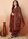 Dhruvi 227 Rayon Printed Long Kurti With Bottom Dupatta Wholesale Market In Surat
