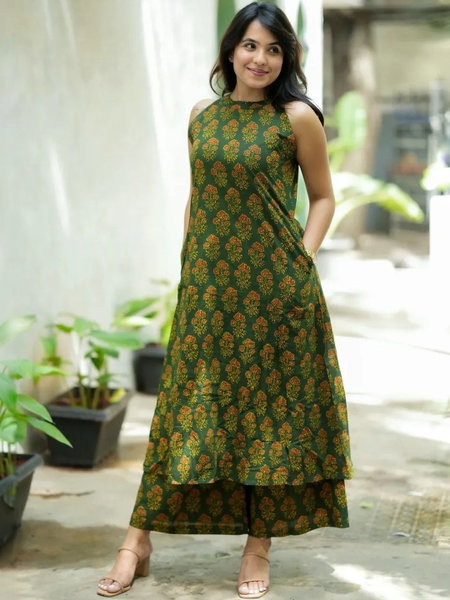 Dhruvi 416 Cotton Printed Daily Wear Kurti With Bottom Wholesalers In Surat