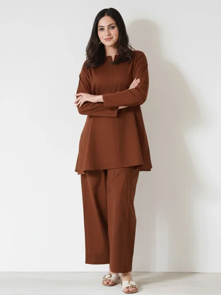 Dhruvi 470 Plain Chanderi Silk Kurti With Bottom