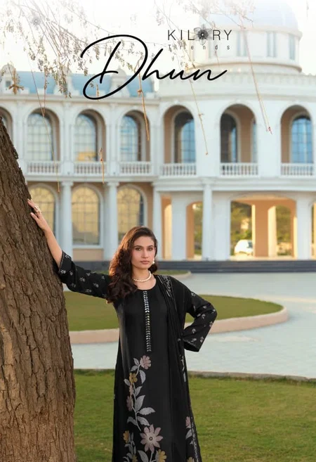 Dhun By Kilory Gajji Silk Printed Dress Material Wholesale Clothing Distributors In India