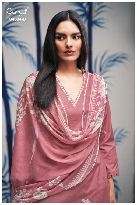 Dhyara 4594 By Ganga Cotton Printed Designer Salwar Suits
