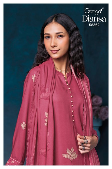 Diansa 5362 By Ganga Wool Pashmina Dress Materials
