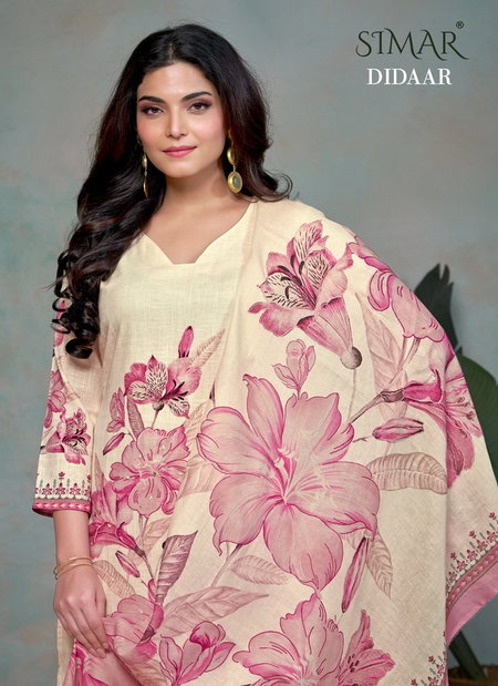 Didaar By Glossy Digital printed Linen Cotton Dress Material Wholesale Shop In Surat