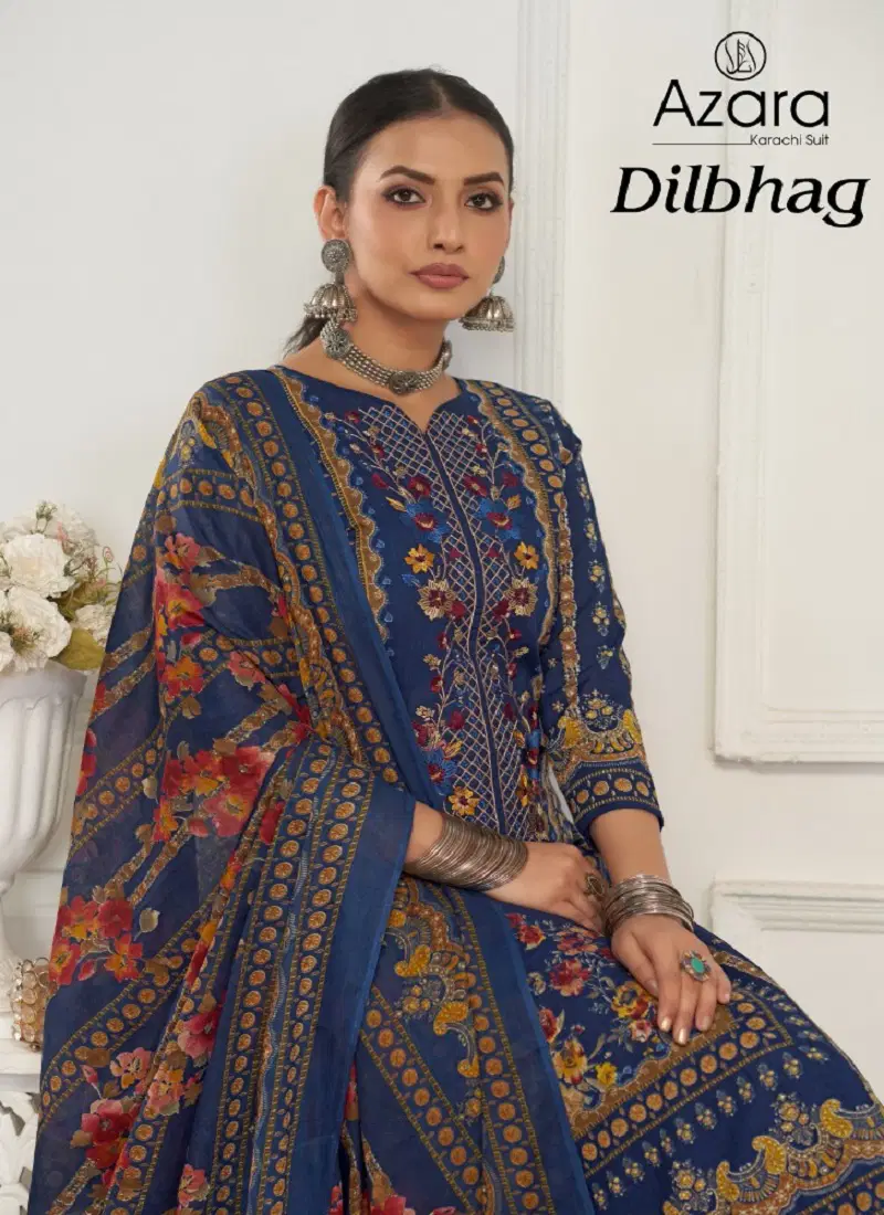 Dilbhag By Radhika Azara Lawn Cotton Printed Dress Material Exporters In India Catalog