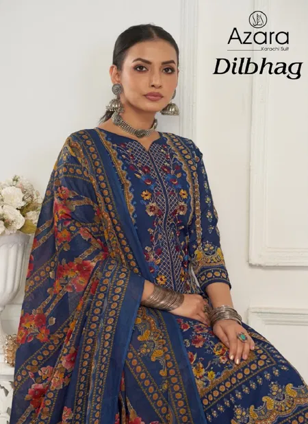 Dilbhag By Radhika Azara Lawn Cotton Printed Dress Material Exporters In India