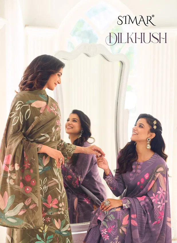 Dilkhush By Glossy Digital Printed Pashmina Dress Material Wholesale Price In Surat