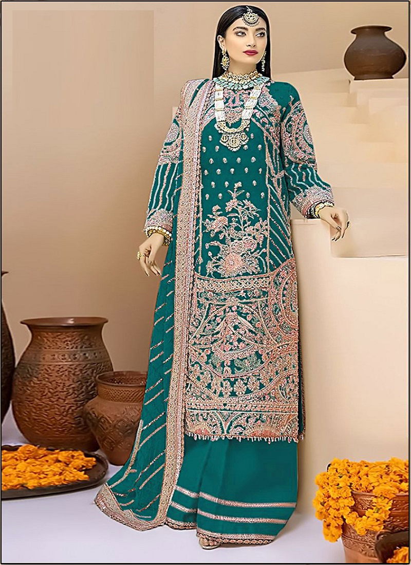 Dinsaa 150 E To H Wholesale Georgette Pakistani Suit Catalog