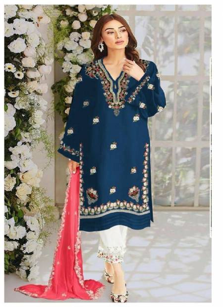 Dinsaa 194 A To D Embroidery Georgette Pakistani Readymade Suits Wholesale Clothing Suppliers In India Catalog