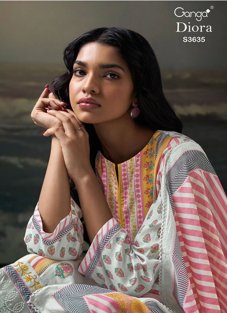 Diora 3635 By Ganga Mul Printed Embroidery Wholesale Salwar Suit In India