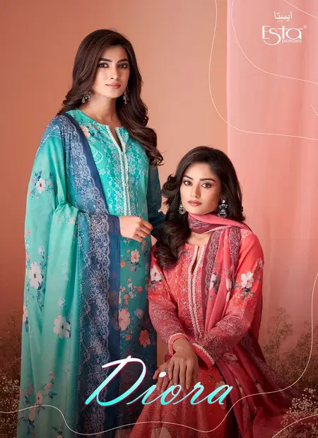 Diora By Esta 1001 To 1008 Heavy Cotton Printed Salwar Kameez Wholesale Market In Surat