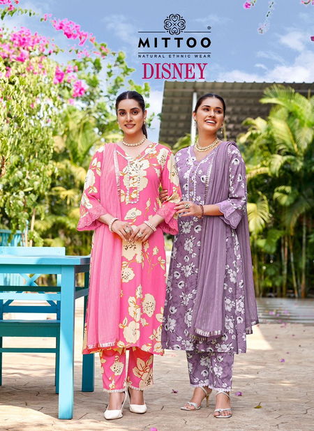 Disney By Mittoo Rayon Printed Kurti With Bottom Dupatta Orders In India Catalog