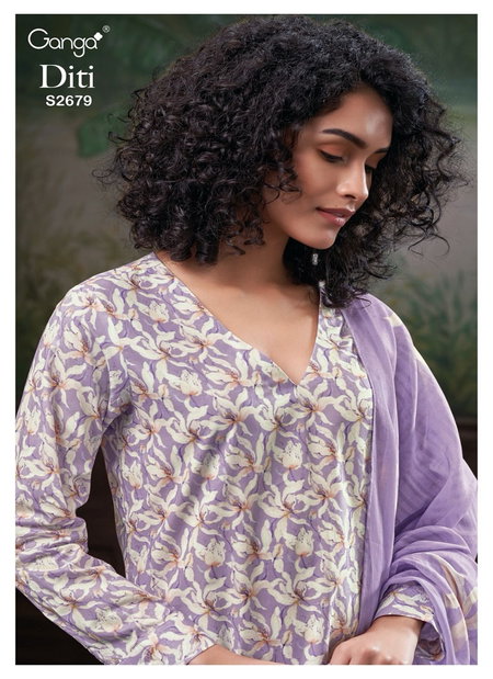 DITI 2679 By Ganga Premium Cotton Dress Material Wholesale Price In Surat