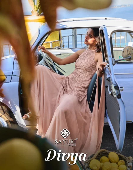 Divya By Sayuri Georgette Readymade Sharara Suits With Chokar Dupatta
