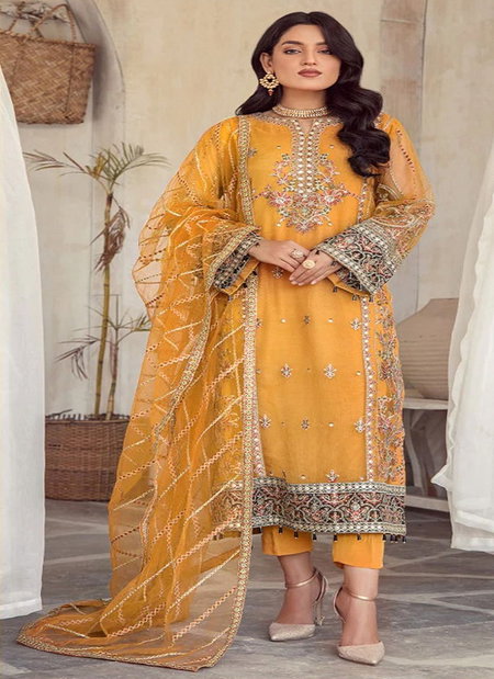 Dn B-09 By Bilqis Organza Pakistani Salwar Suits Wholesalers In Delhi