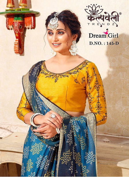 Dream Girl 145 By Kalpatru Moss Chiffon Designer Printed Sarees Wholesale Shop In Surat Catalog