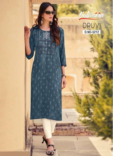 Druvi By Kalaroop Fancy Embroidery Designer Kurtis Wholesale Clothing Suppliers In India
