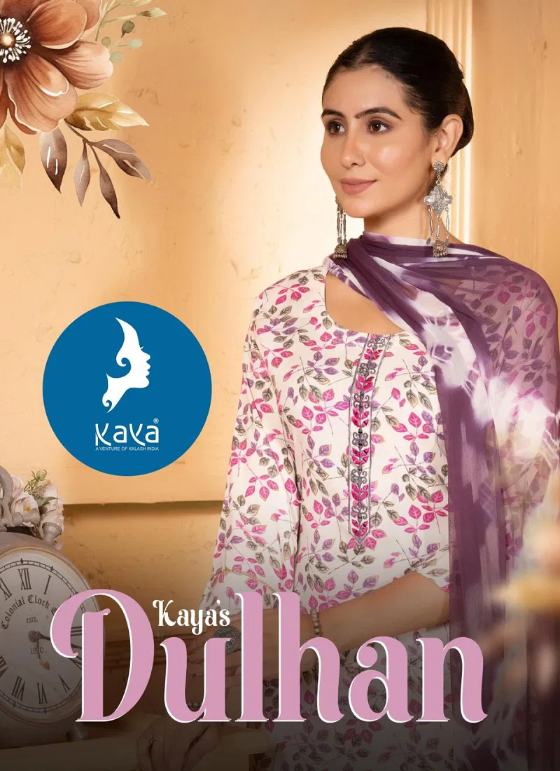 Dulhan By Kaya Rayon Printed Kurti With Bottom Dupatta Wholesalers In Delhi