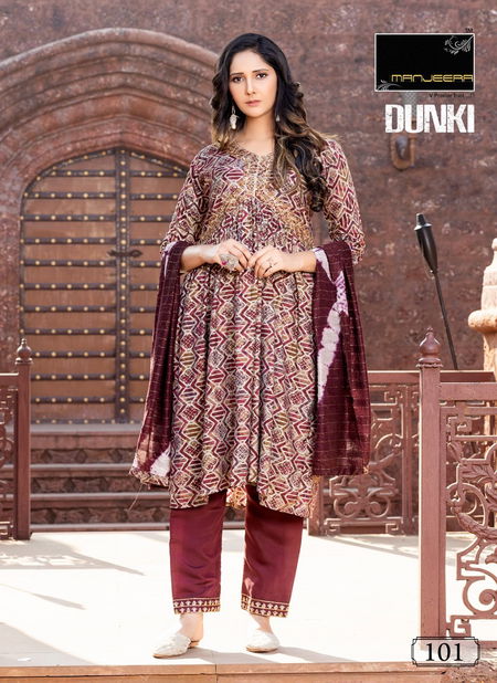 Dunki By Manjeera Modal Printed Kurti With Bottom Dupatta Wholesale In India
 Catalog