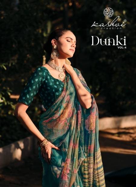 Dunki Vol 4 By Kashvi Rimijim Silk Printed Designer Sarees Wholesalers In Delhi Catalog