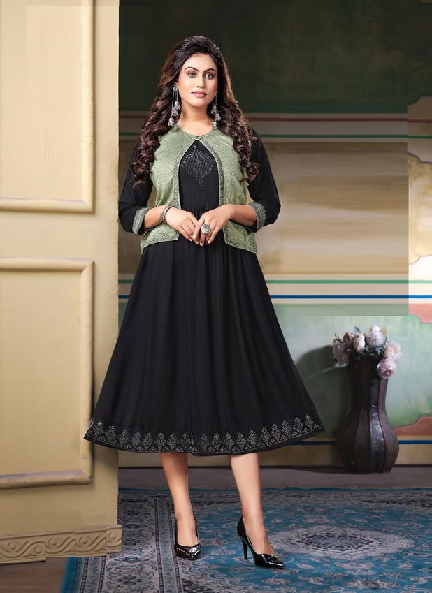 Dveeja Rihana Fancy Designer Ethnic Wear Kurti With Jacket Collection