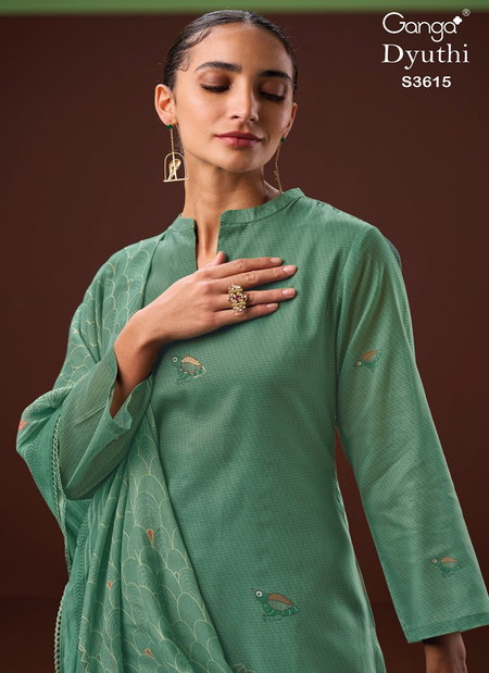 Dyuthi 3615 By Ganga Mul Printed Embroidery Salwar Suit Wholesalers In Surat