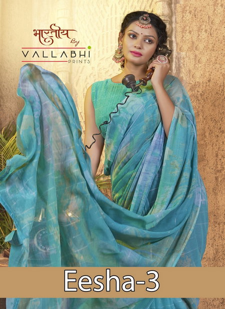 Eesha Vol 3 By Vallabhi Daily Wear Georgette Sarees Wholesale Clothing Suppliers In India
