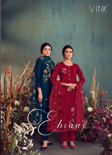 Ehsaas By Vink 1751 To 1756 Kurti With Bottom Dupatta Suppliers in India Catalog