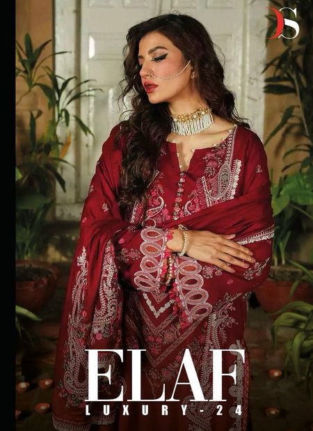 Elaf Luxury 24 By Deepsy Suit Embroidery Dress Material Wholesale Market Surat