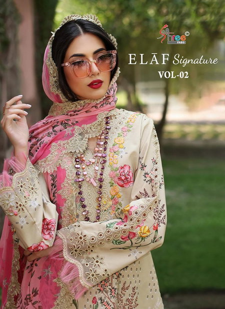 Elaf Signature Vol 2 By Shree Cotton Dupatta Pakistani Salwar Kameez Exporters In India