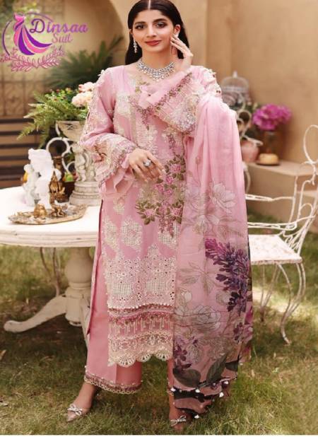 ELAF VOL 1 Dinsaa Suit Wholesale Cotton Pakistani Dress Material Catalog