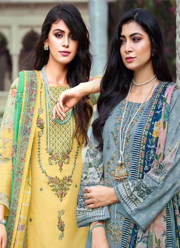 Elan By Riaz Arts Digital Printed Karachi Cotton Dress Material Wholesale Shop In Surat
