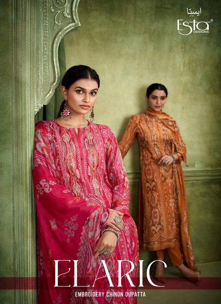 Elaric By Esta Muslin Silk Digital Printed Dress Material Wholesale Price in Surat