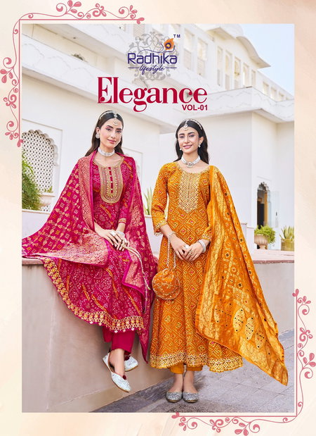Elegance Vol 1 By Radhika Rayon Kurti With Bottom Dupatta Wholesale Online