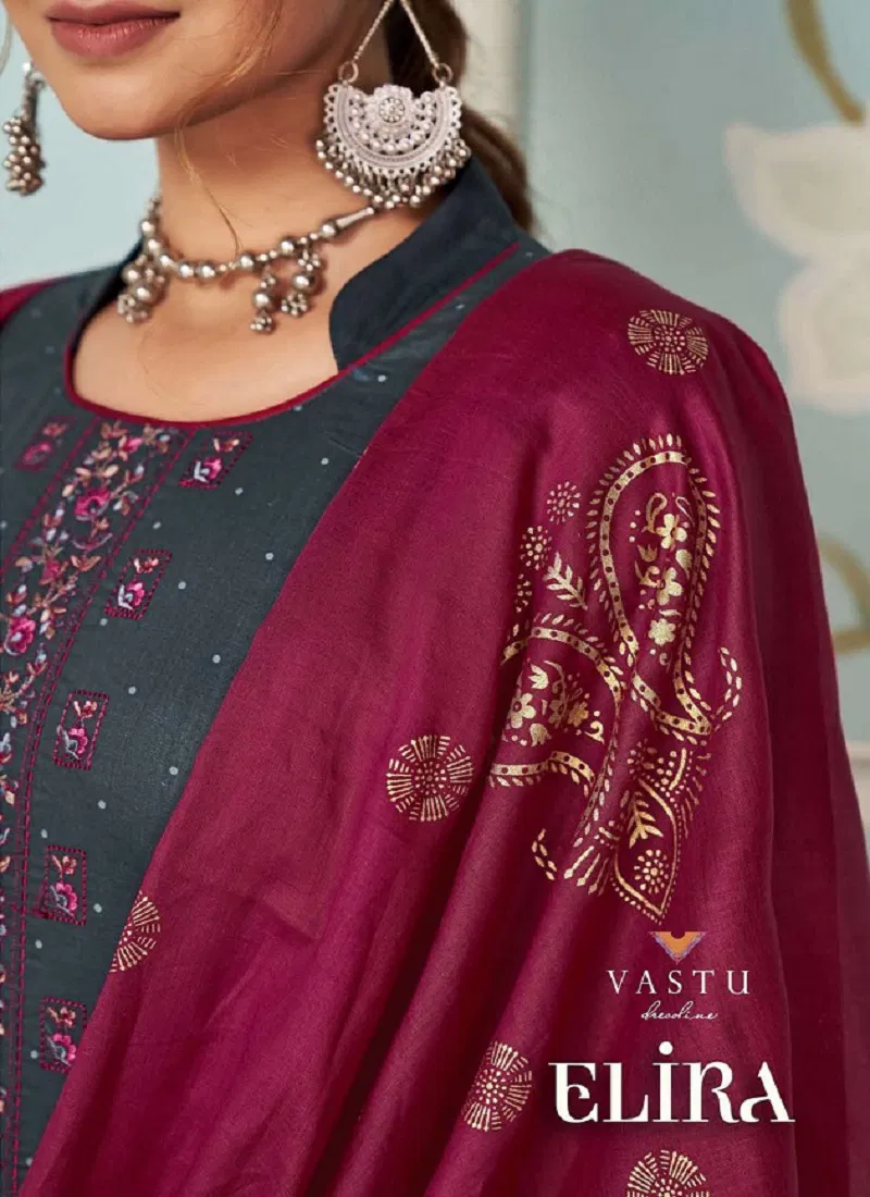 Elira Vol 1 By Vastu Cotton Printed Kurti With Bottom Dupatta Wholesale Price In Surat Catalog