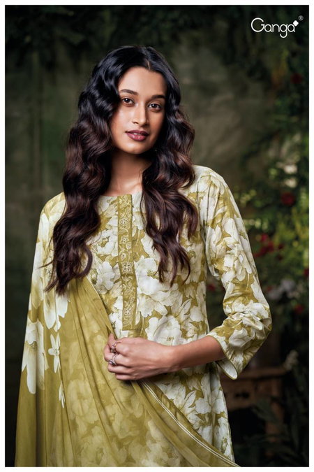 Emera By Ganga Cotton Printed Embroidered Salwar Suit Wholesale Online