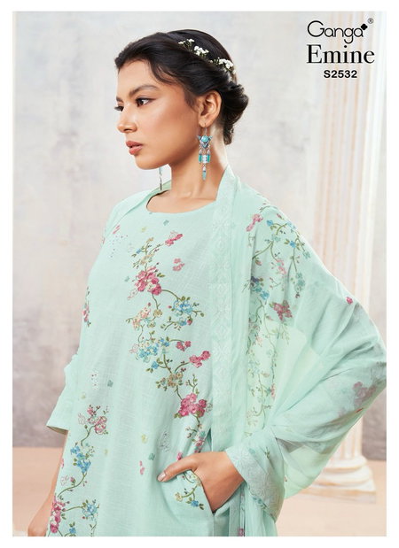 Emine 2532 By Ganga Heavy Premium Cotton Dress Material Wholesale Shop In Surat