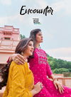 Encounter By Blue Hills Rayon Foil Printed Long Anarkali Kurtis Wholesale Market In Surat
