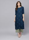 Era Pankh 3 Fancy Designer Ethnic Wear Cotton foil Printed Kurti With Bottom Collection
