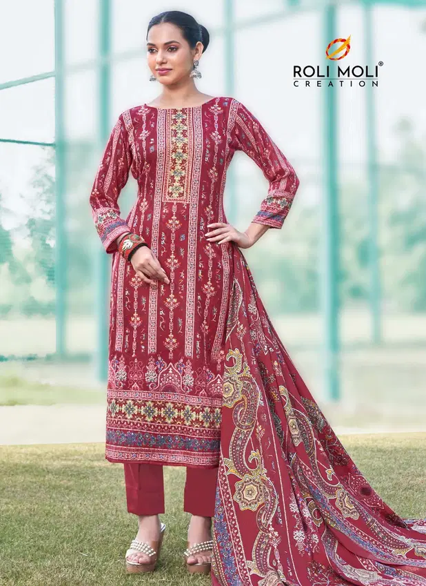 Eraya By Roli Moli Printed Pashmina Dress Material Wholesale Price In Surat
