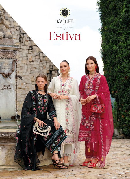 Estiva By Kailee Viscose Organza Kurti With Bottom Dupatta Orders In India